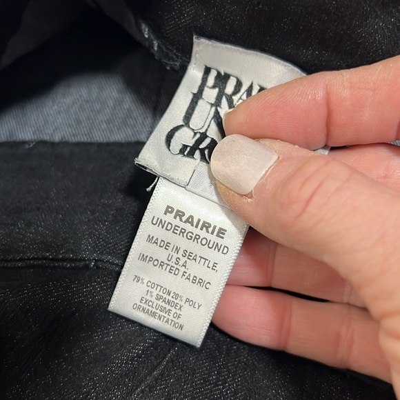 Prairie Underground Long Cigarette Pant in Black Denim Size XS - Picture 12 of 16